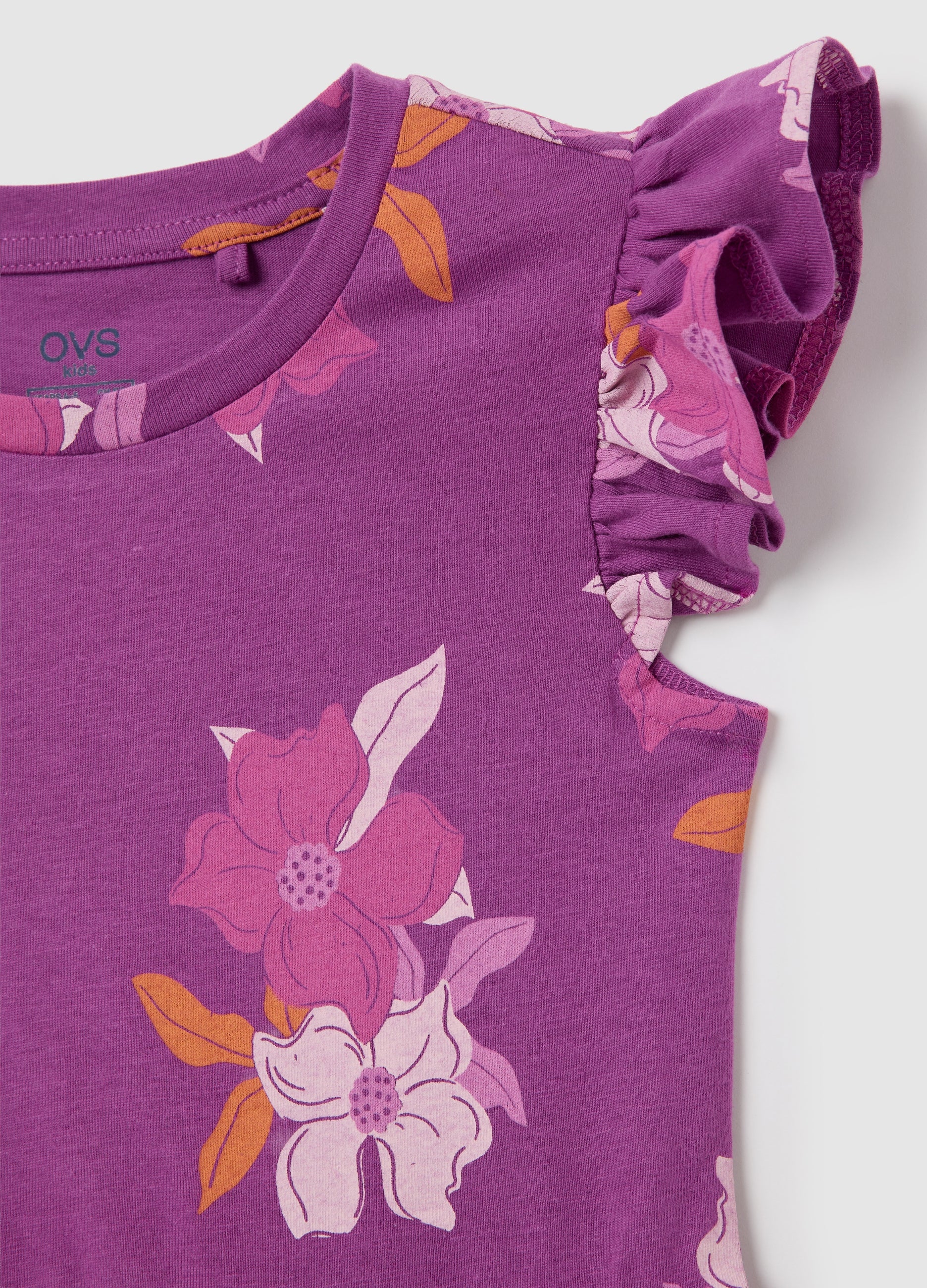 Girls' Multicolour Floral Pure Cotton Dress