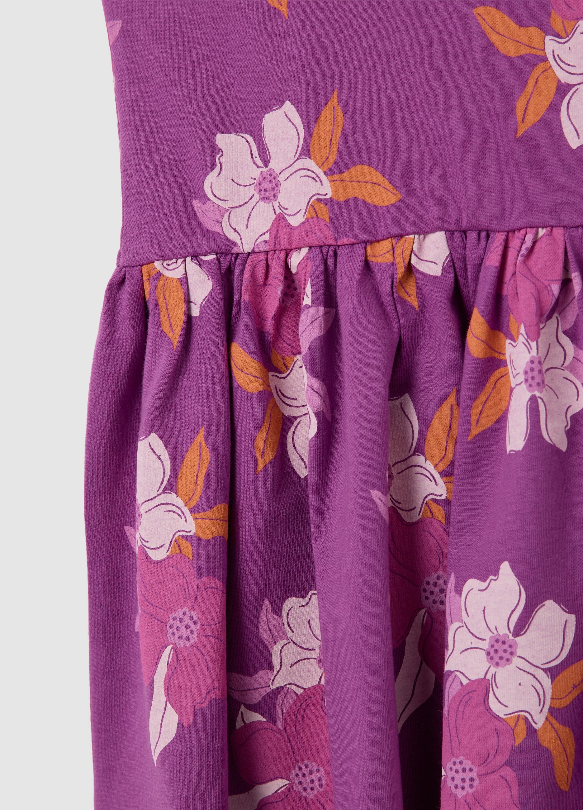Girls' Multicolour Floral Pure Cotton Dress