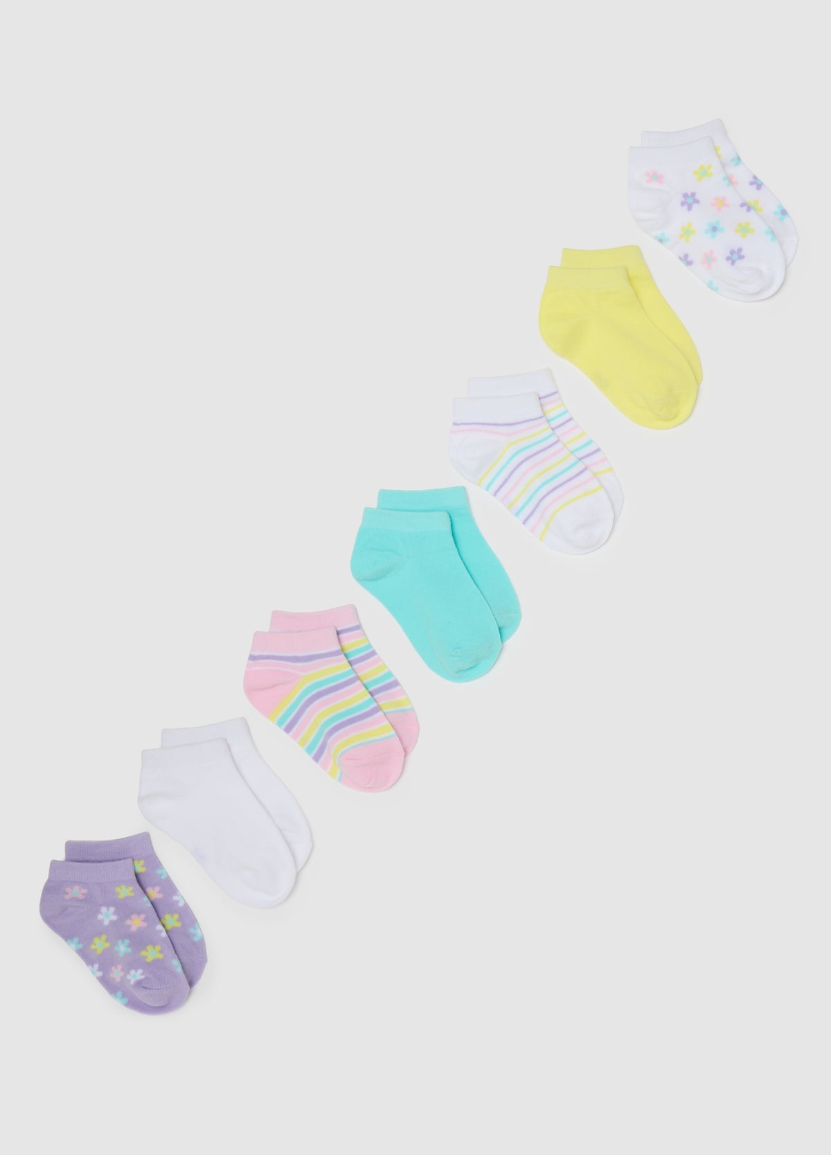 Girl'S Multicolour Cotton Stretch Socks
