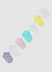 Girl'S Multicolour Cotton Stretch Socks