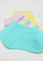 Girl'S Multicolour Cotton Stretch Socks