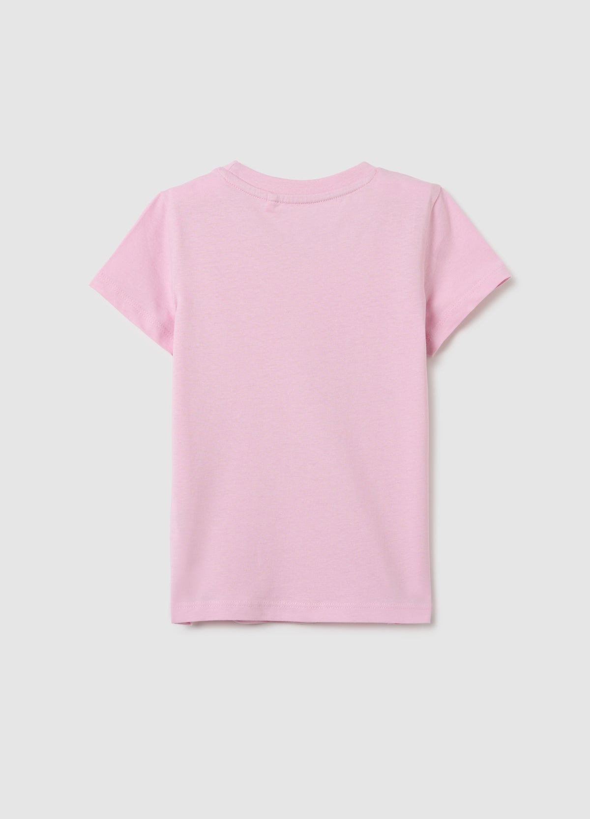Girls' Pink Pure Cotton Regular Fit T-Shirt