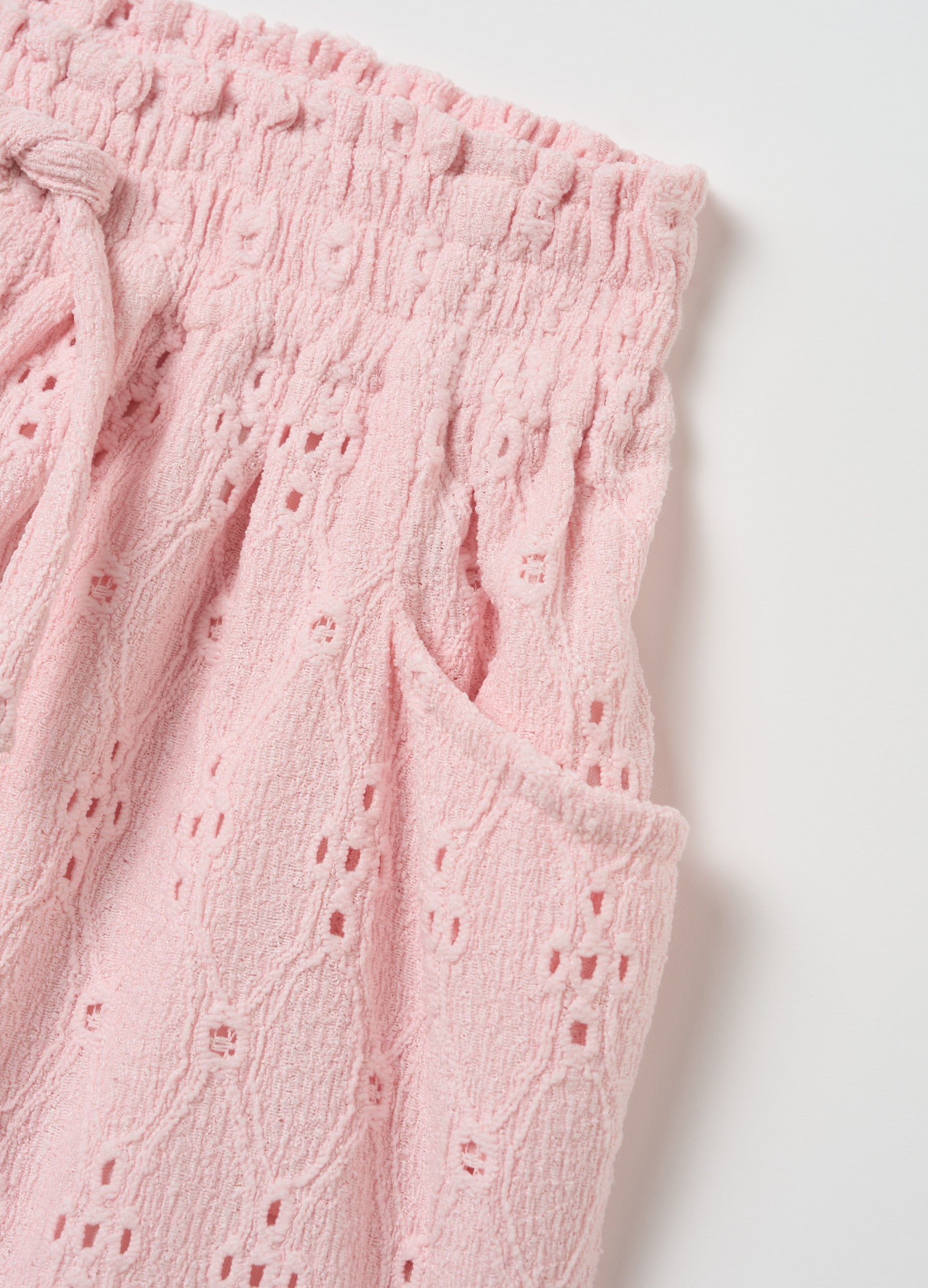 Girl'S Pink Stretch Fabric Shorts