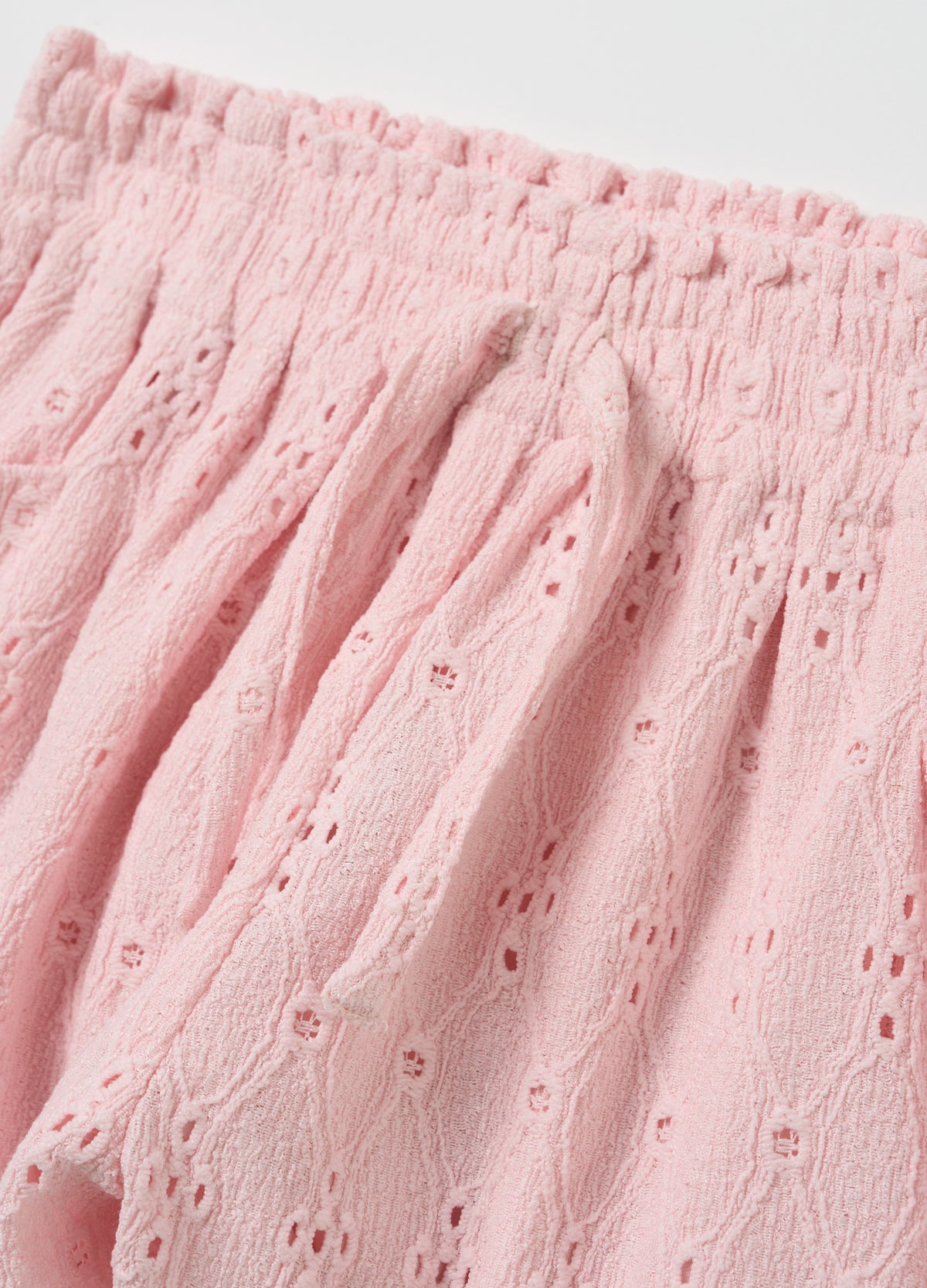 Girl'S Pink Stretch Fabric Shorts