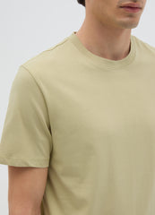 Men'S Green Pure Cotton Regular Fit T-Shirt