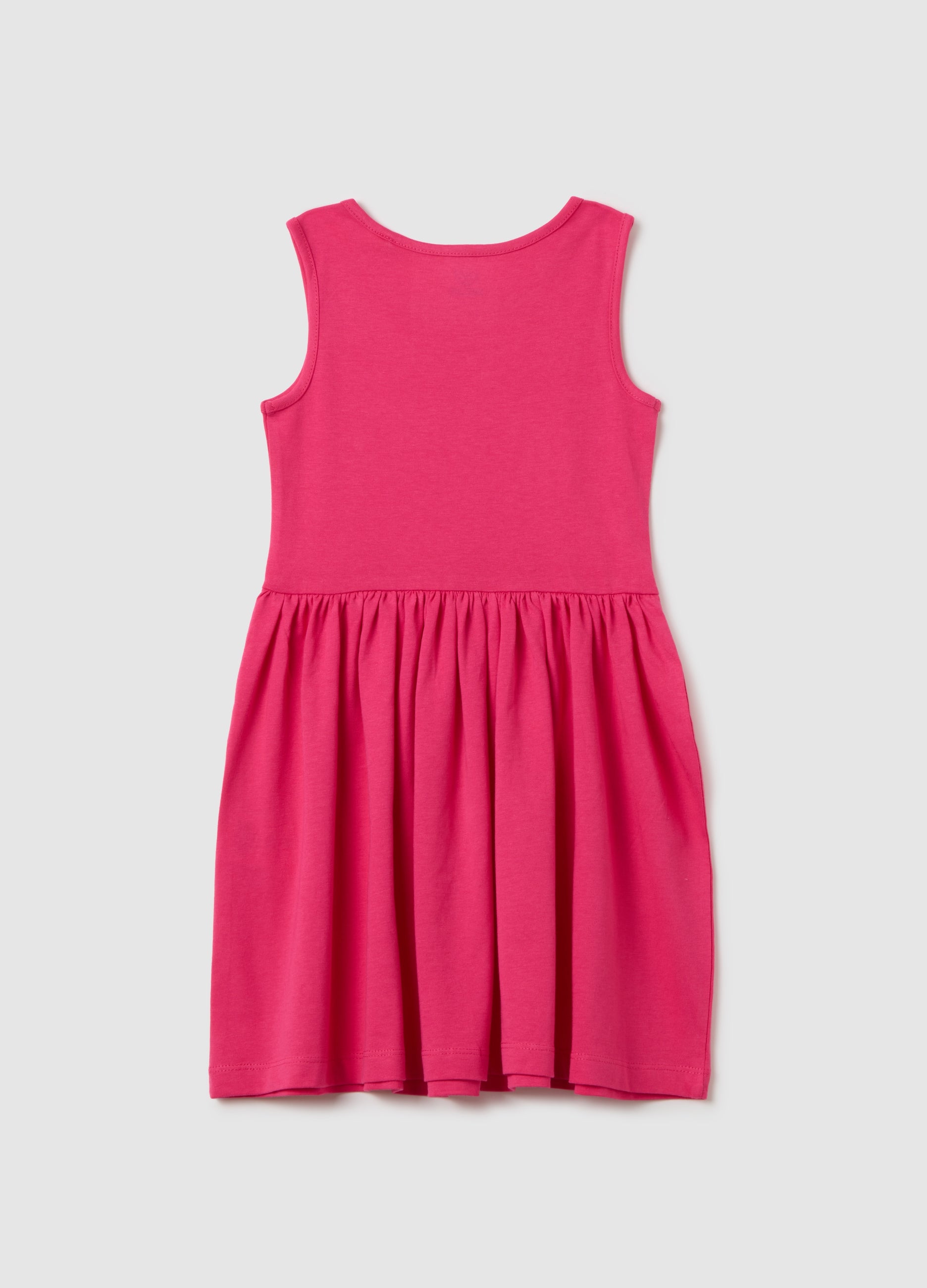 Girls' Pink Pure Cotton Dress Regular Fit