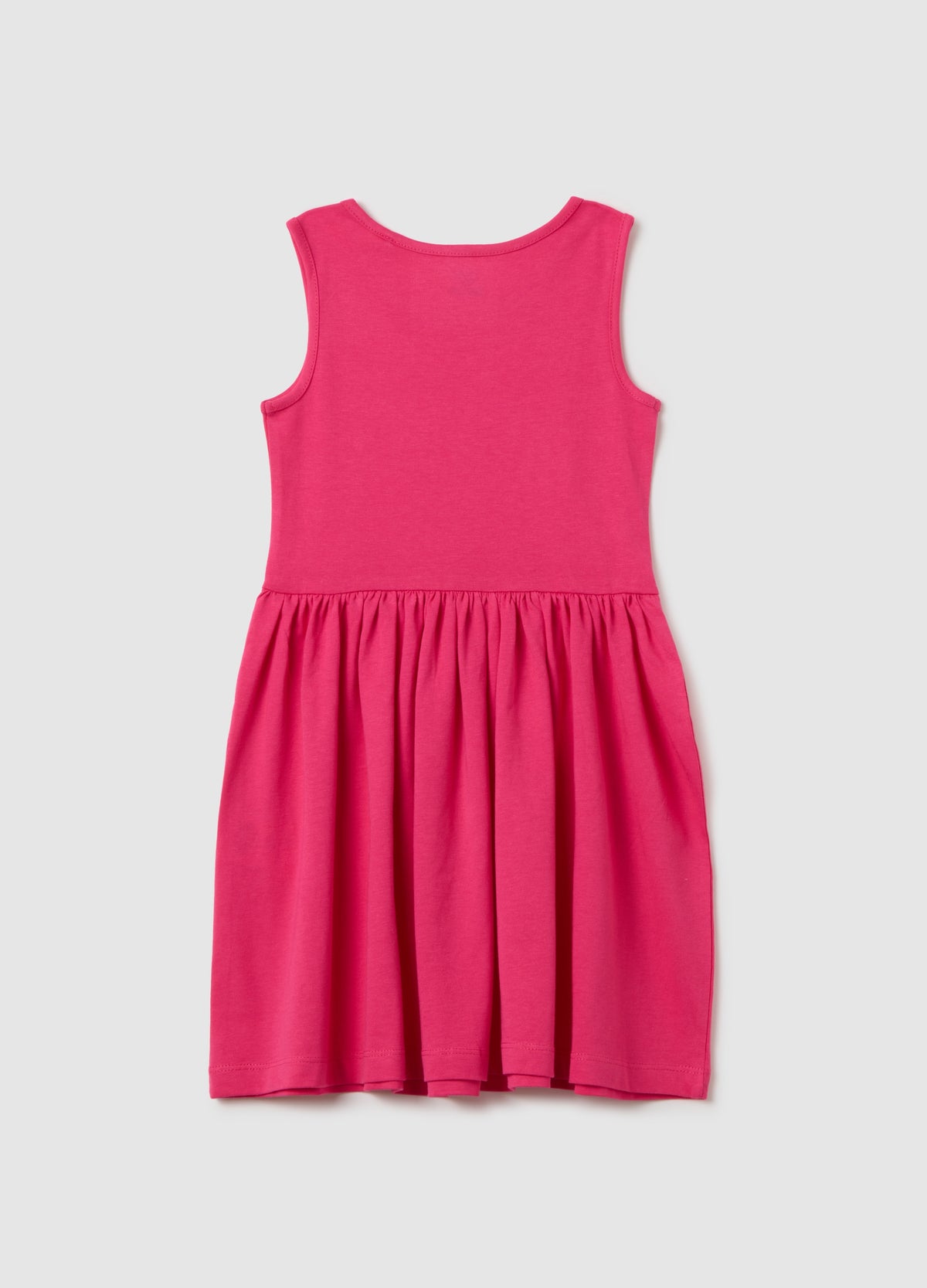 Girls' Pink Pure Cotton Dress Regular Fit