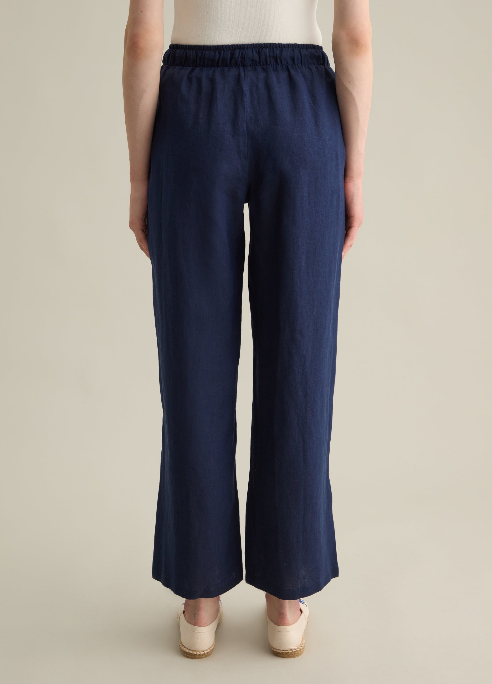 Piombo Blue Linen Trousers