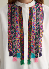 Shirt With Multicolor Piombo Details