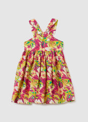 Girl'S Dress In Pure Cotton Multicolor Regular Fit