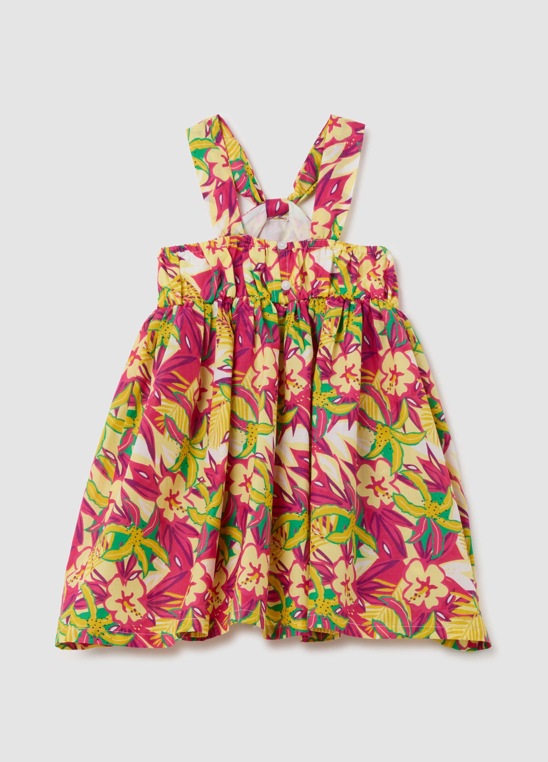 Girl'S Dress In Pure Cotton Multicolor Regular Fit