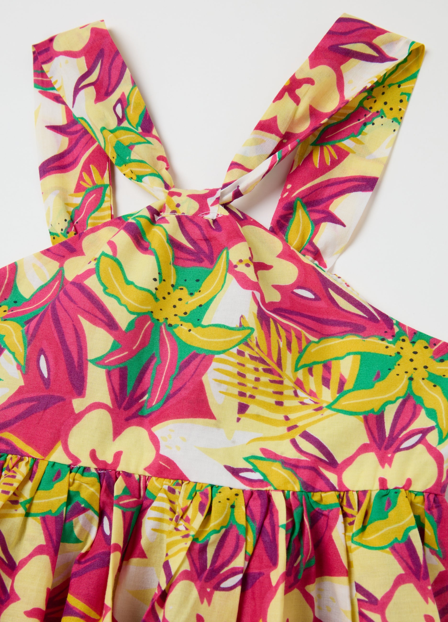 Girl'S Dress In Pure Cotton Multicolor Regular Fit