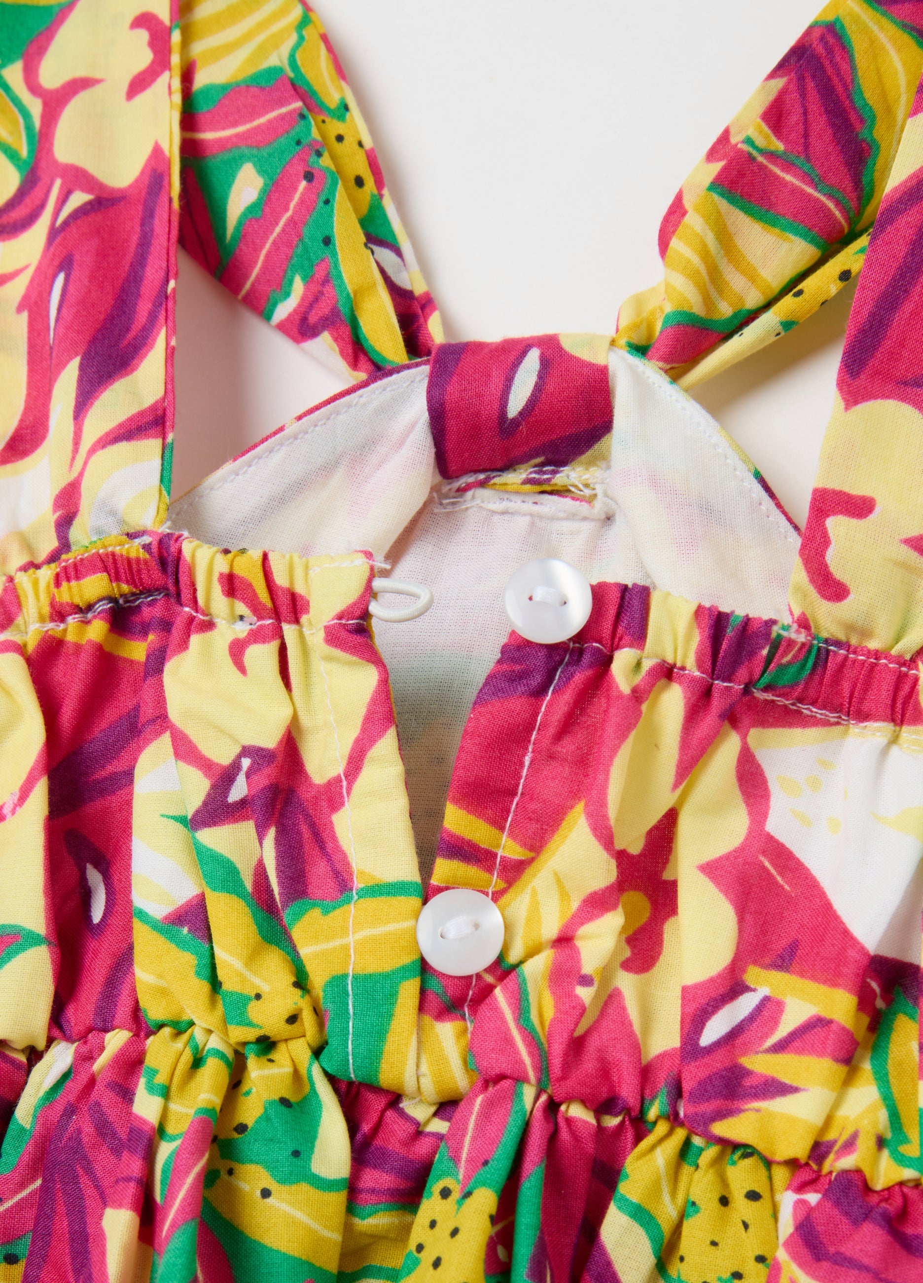 Girl'S Dress In Pure Cotton Multicolor Regular Fit