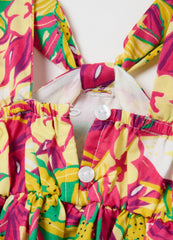 Girl'S Dress In Pure Cotton Multicolor Regular Fit