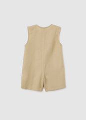 OVS Beige Linen Blend Regular Fit Baby Romper