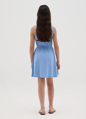 Sleeveless Regular Blue Jersey Dress