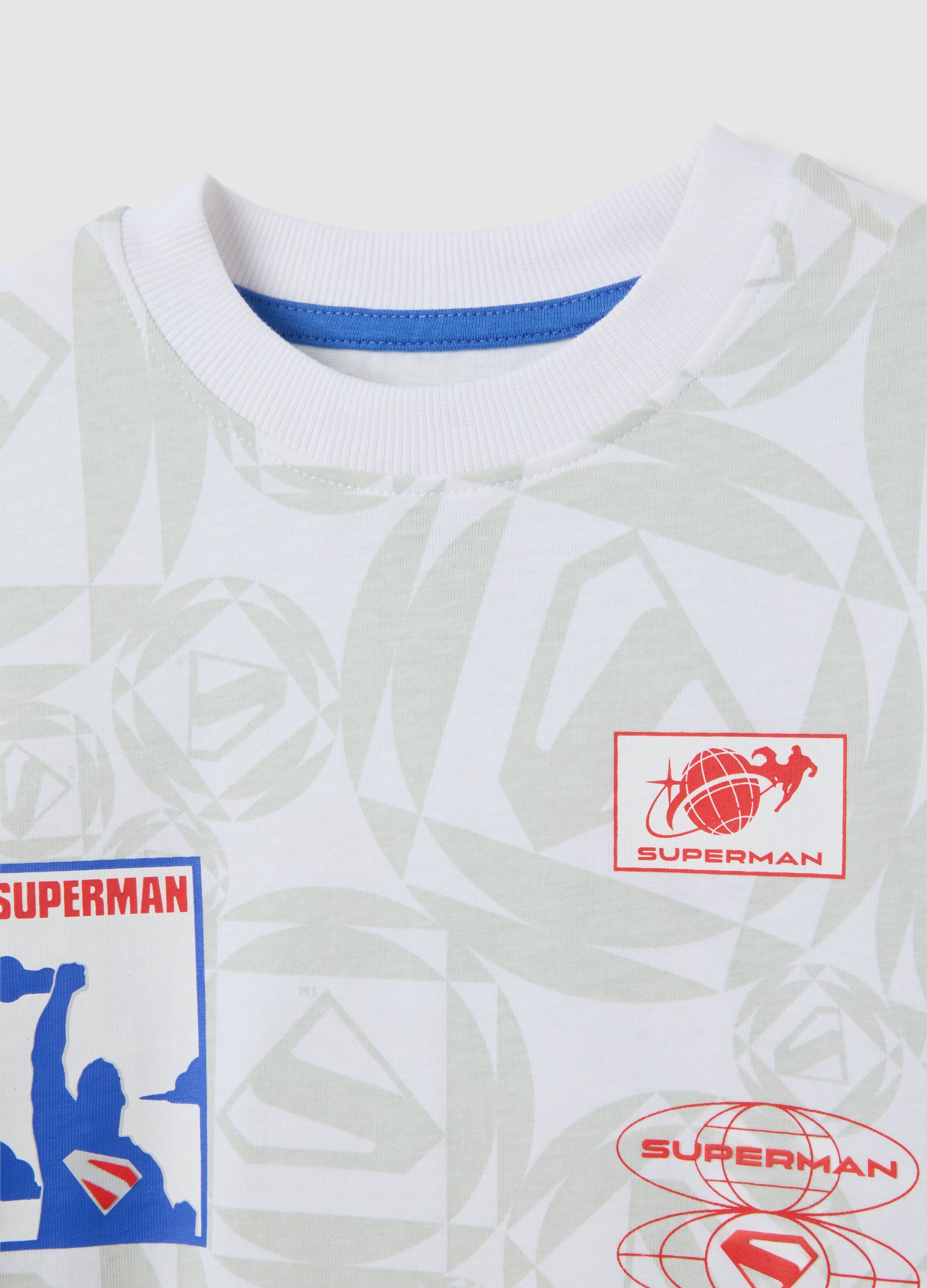 OVS Multicolour Pure Cotton Children'S T-Shirt With Superman Print