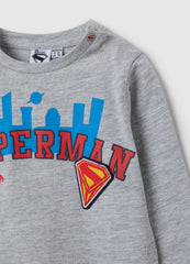 OVS Grey Cotton Children'S Top With Superman