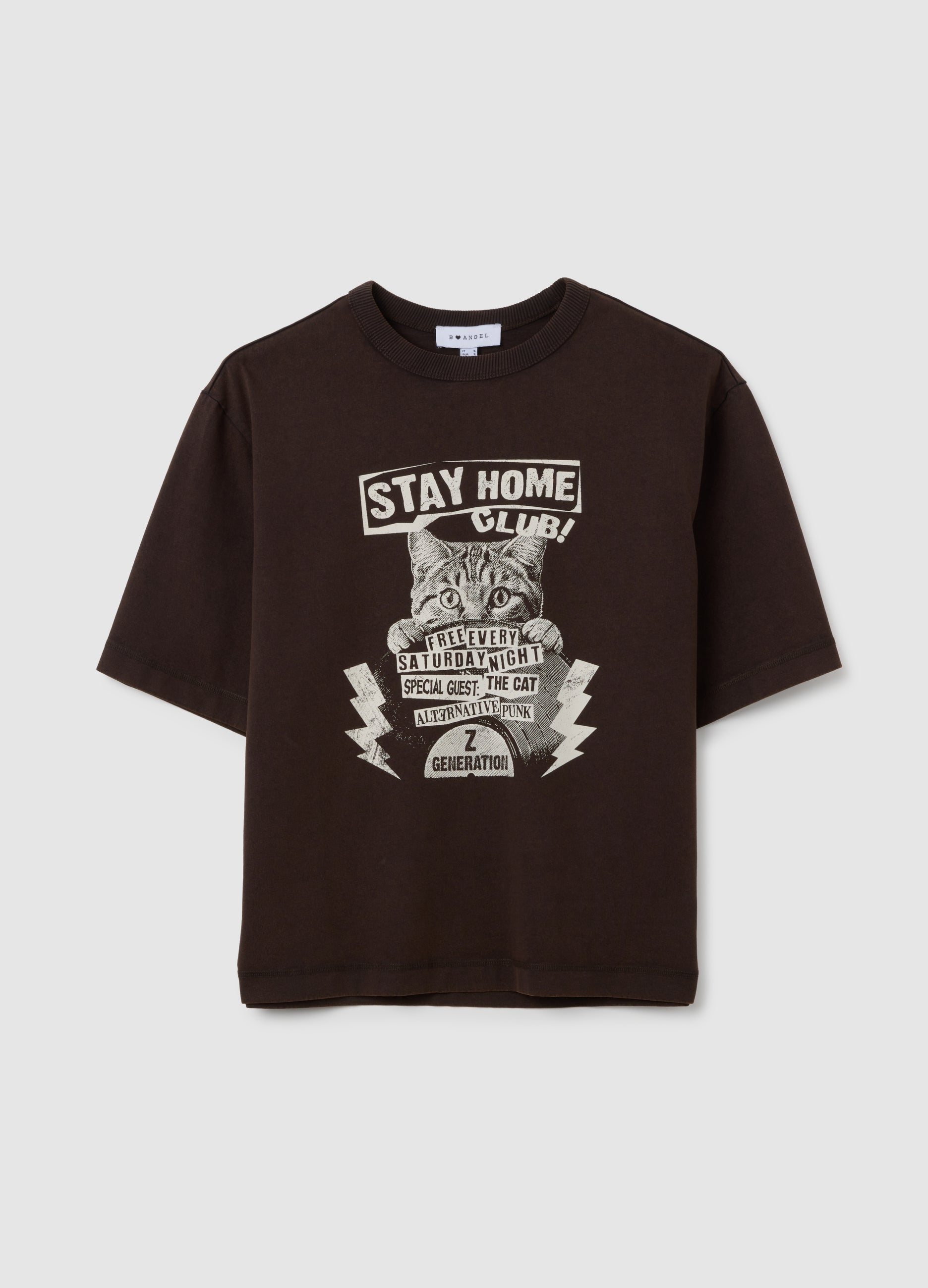 OVS Women'S Brown Pure Cotton T-Shirt