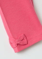 OVS Girls' Stretch Cotton Pink Leggings