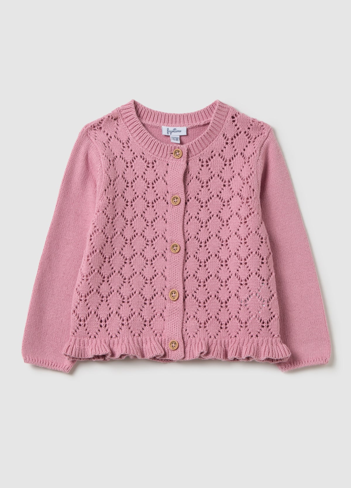 OVS Girls' Pink Pure Cotton Cardigan
