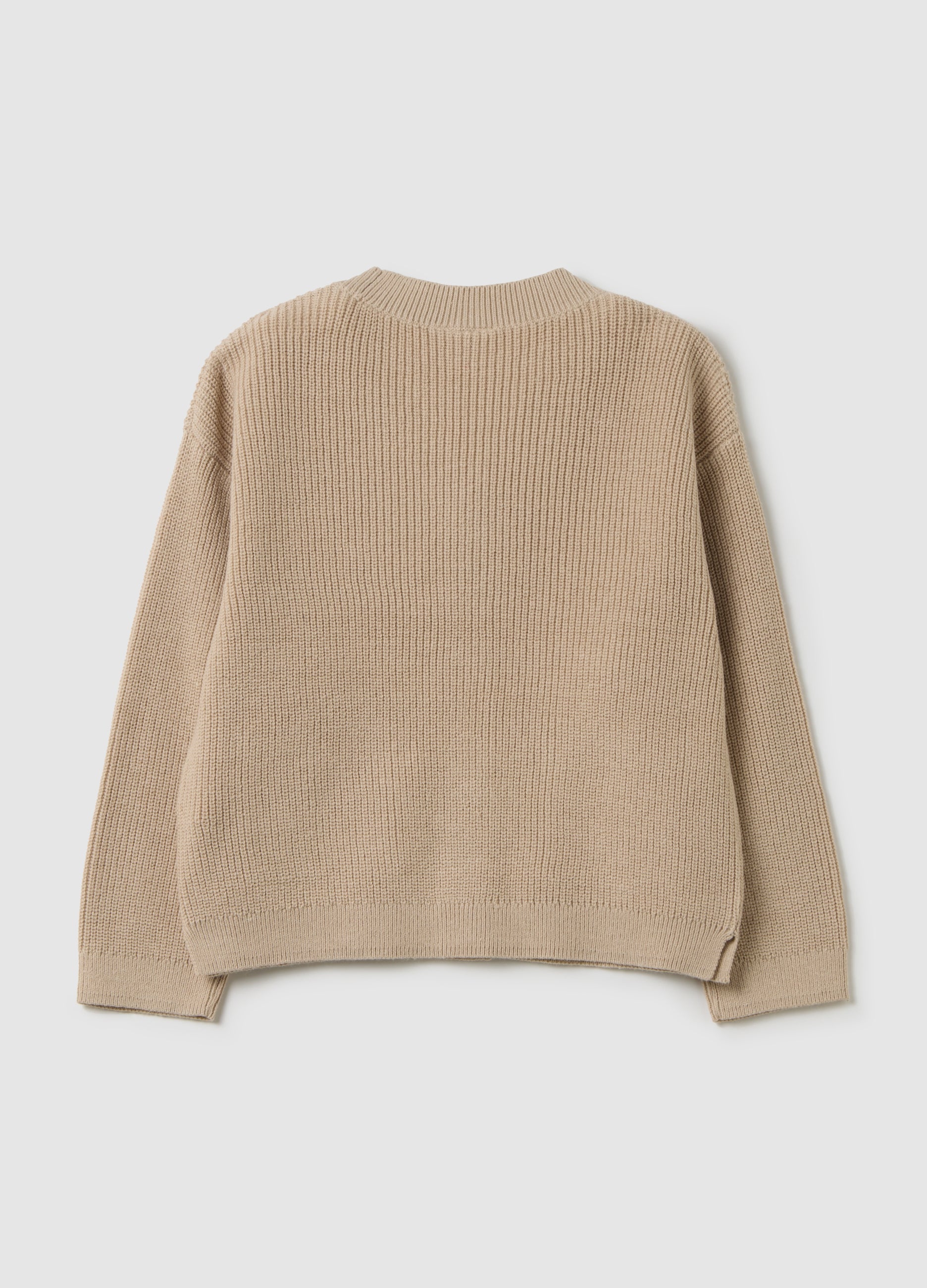 OVS Beige Cotton Blend Children'S Cardigan
