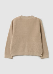 OVS Beige Cotton Blend Children'S Cardigan