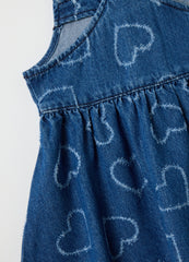 OVS Girls' Pure Cotton Denim Dress