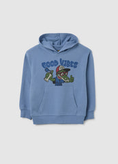 OVS Regular Fit Light Blue Children'S Sweatshirt In Pure Cotton