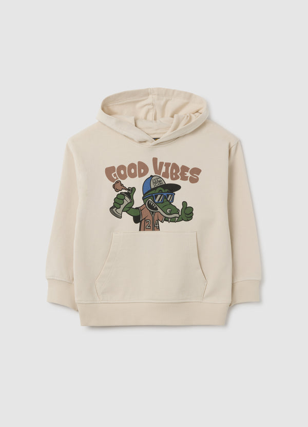 OVS Beige Regular Fit Kids' Sweatshirt In Pure Cotton