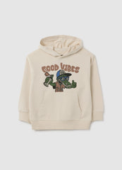 OVS Beige Regular Fit Kids' Sweatshirt In Pure Cotton