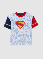 OVS Kids' T-Shirt In Pure Multicolour Cotton With Superman Print