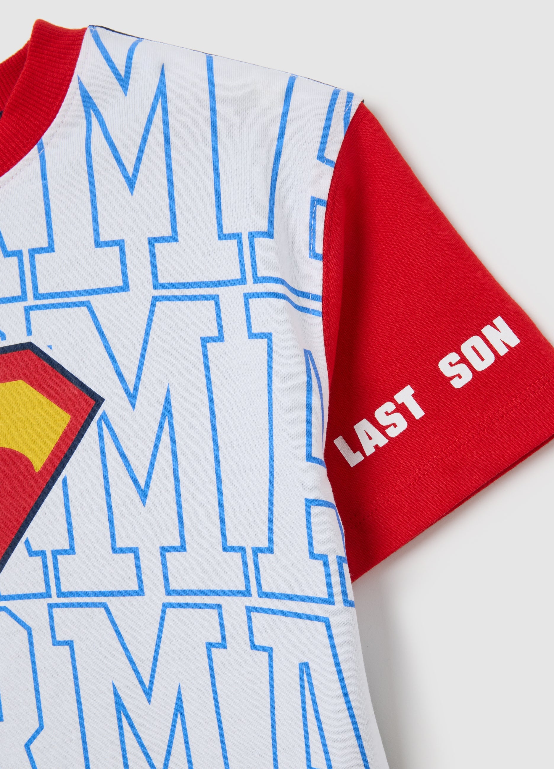 OVS Kids' T-Shirt In Pure Multicolour Cotton With Superman Print
