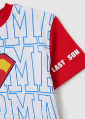 OVS Kids' T-Shirt In Pure Multicolour Cotton With Superman Print