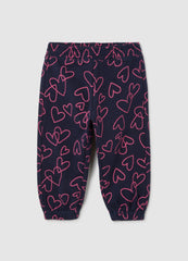 OVS Girls' Multicolour Pure Cotton Regular Fit Trousers