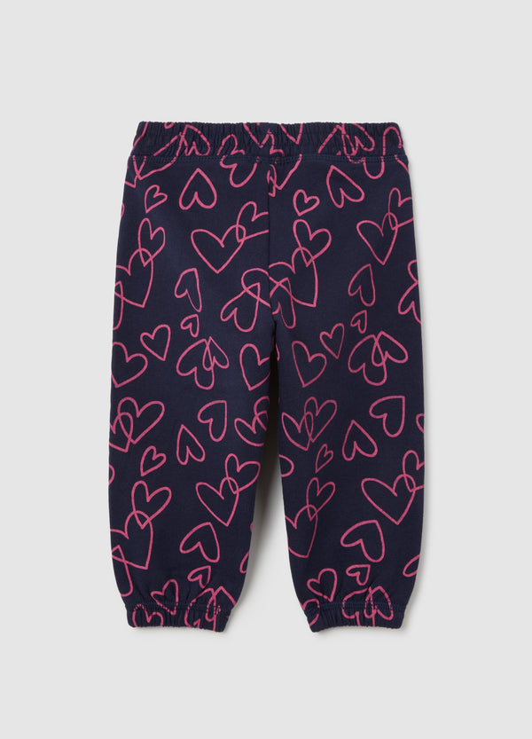 OVS Girls' Multicolour Pure Cotton Regular Fit Trousers