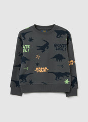 OVS Grey Regular Fit Children'S Sweatshirt In Pure Cotton