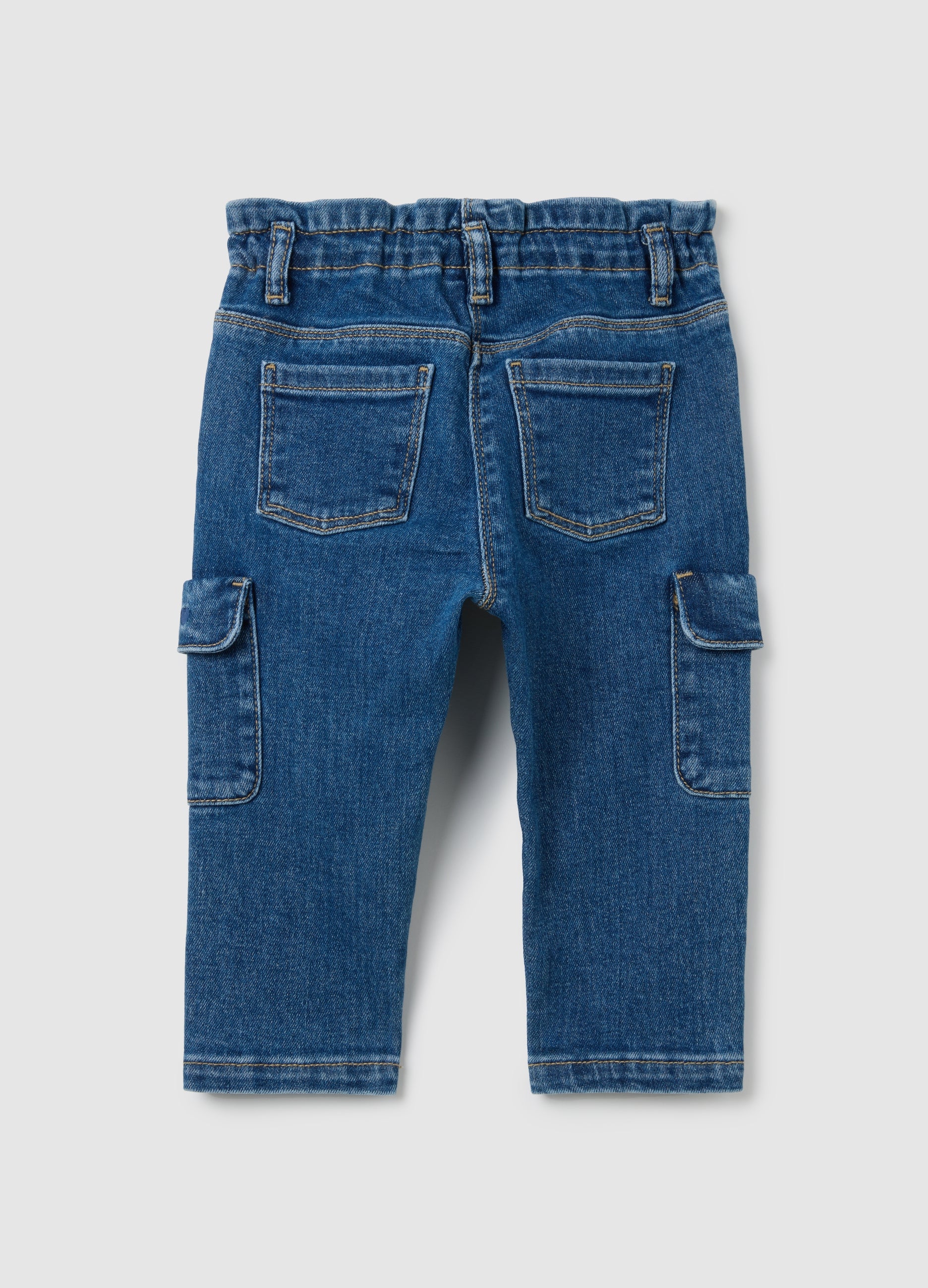 OVS Girls' Cargo Denim Trousers - Regular Fit