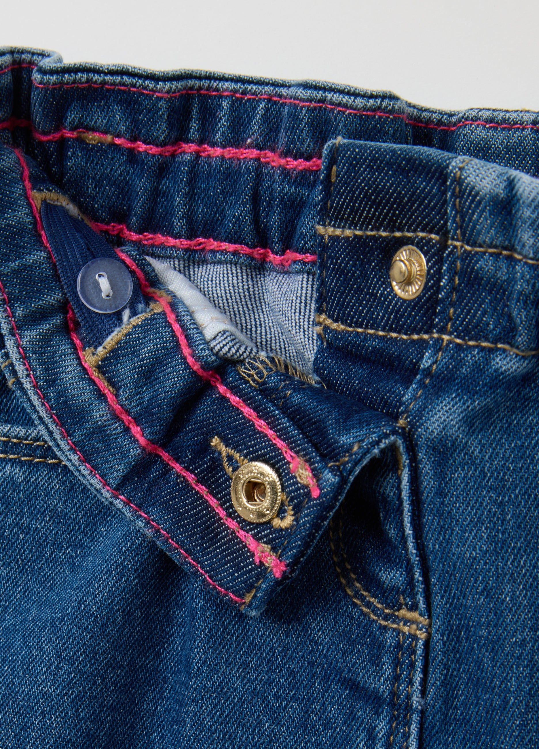 OVS Girls' Cargo Denim Trousers - Regular Fit