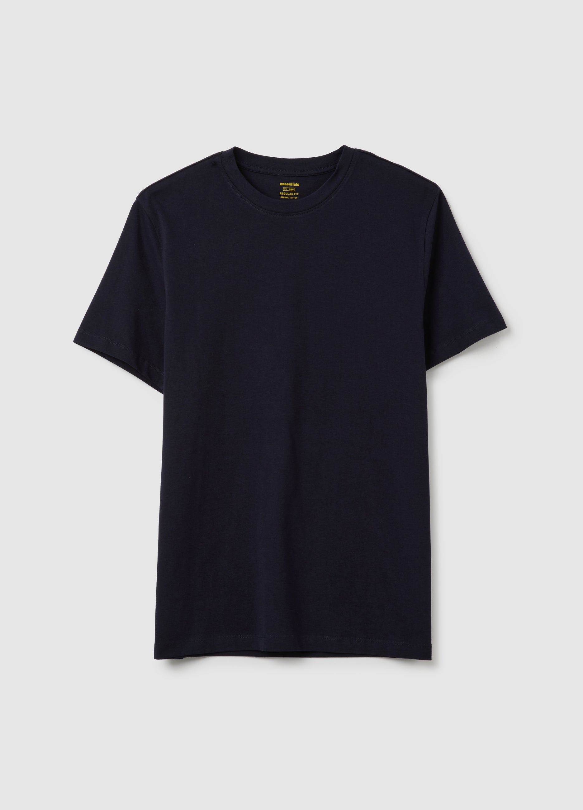 OVS Men'S Blue Pure Cotton Regular Fit T-Shirt