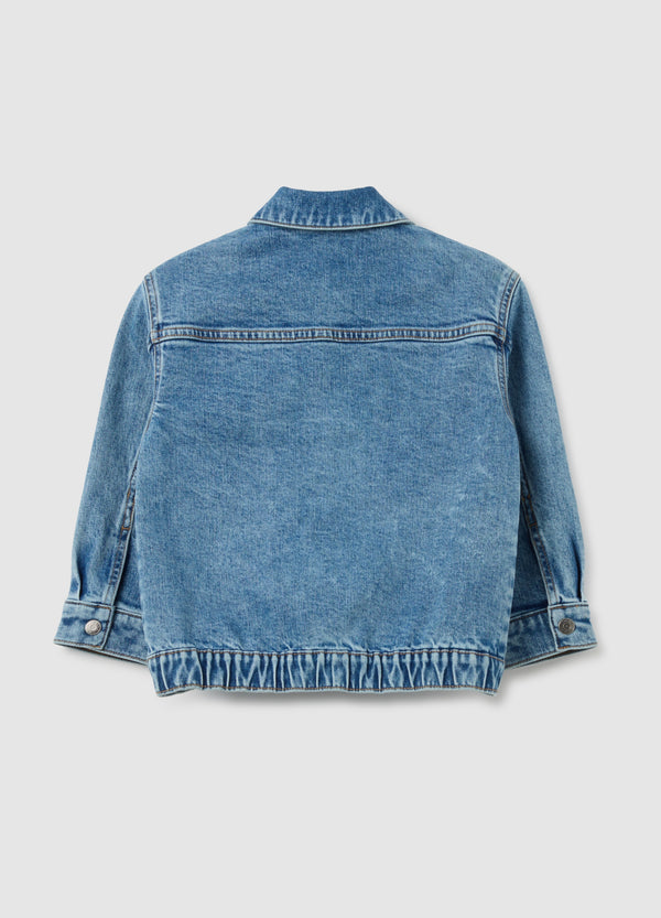 OVS Children'S Blue Denim Jacket With Cargo Pockets