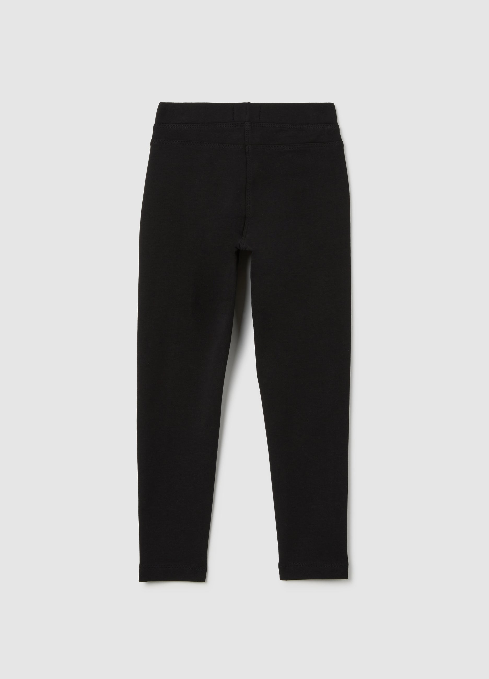 OVS Girls' Black Stretch Cotton Slim Fit Leggings