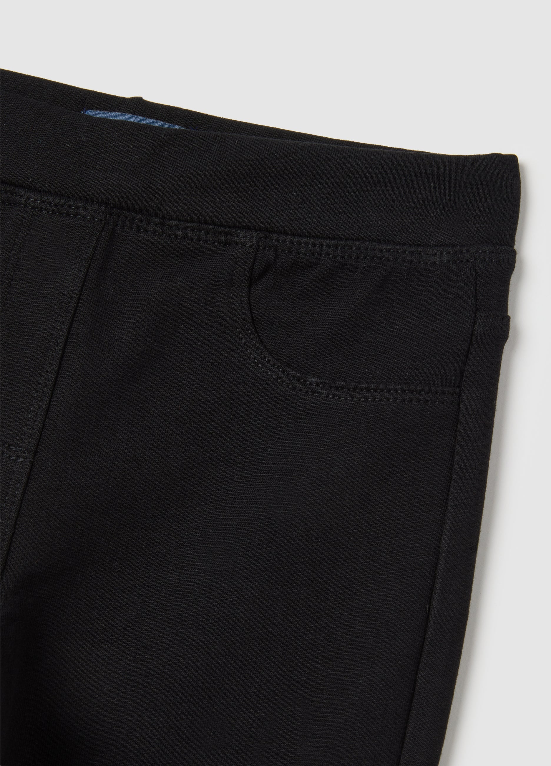 OVS Girls' Black Stretch Cotton Slim Fit Leggings