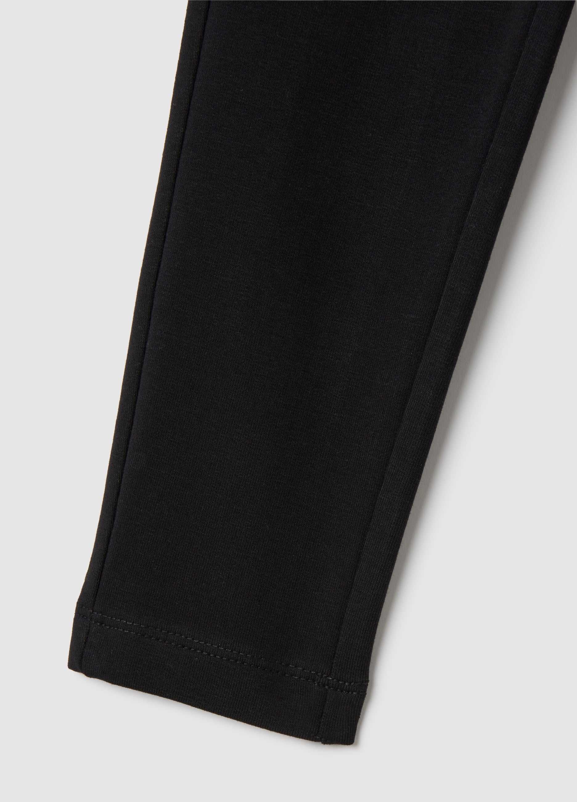 OVS Girls' Black Stretch Cotton Slim Fit Leggings