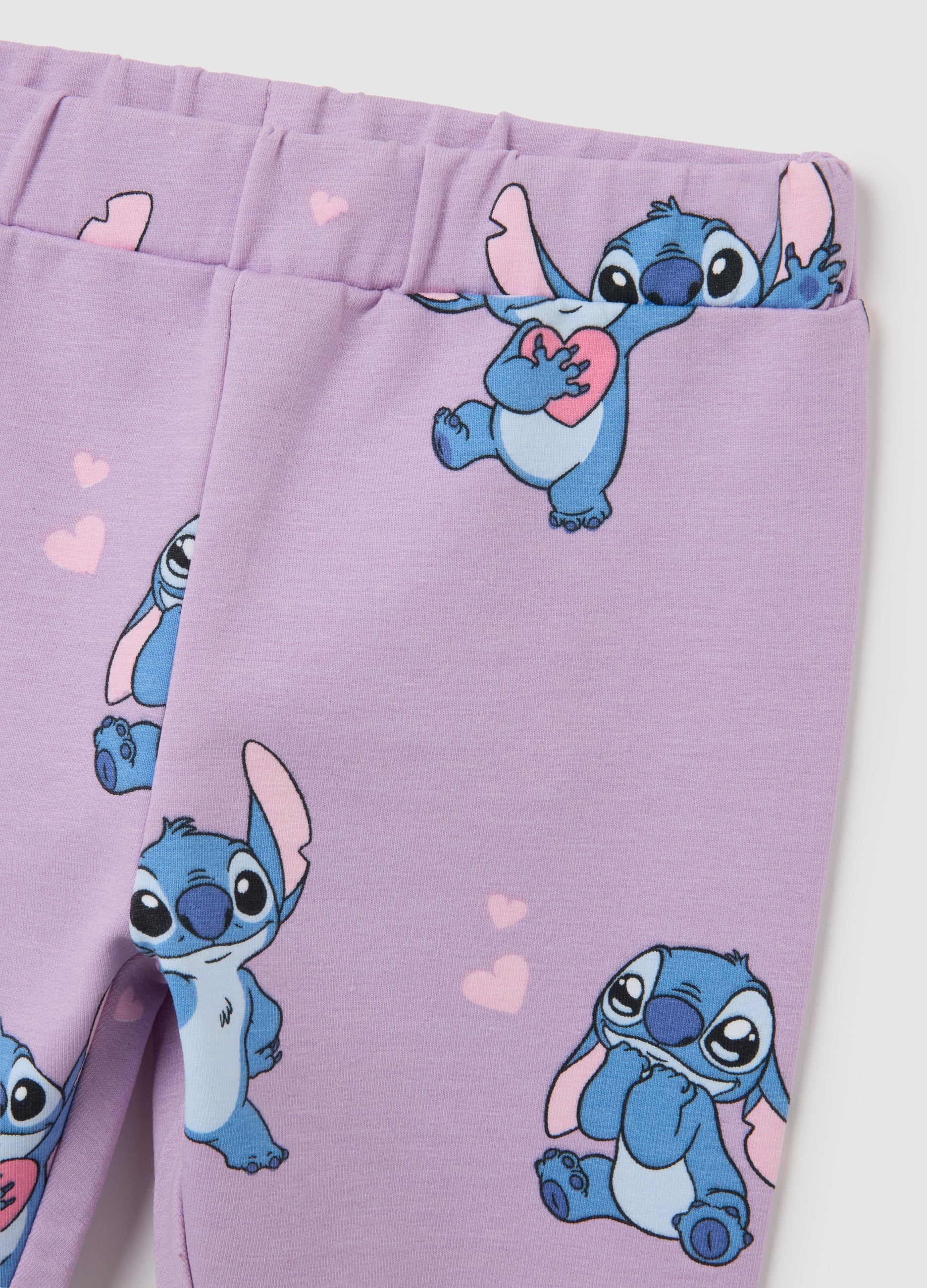 OVS White Cotton Girl Set With Stitch