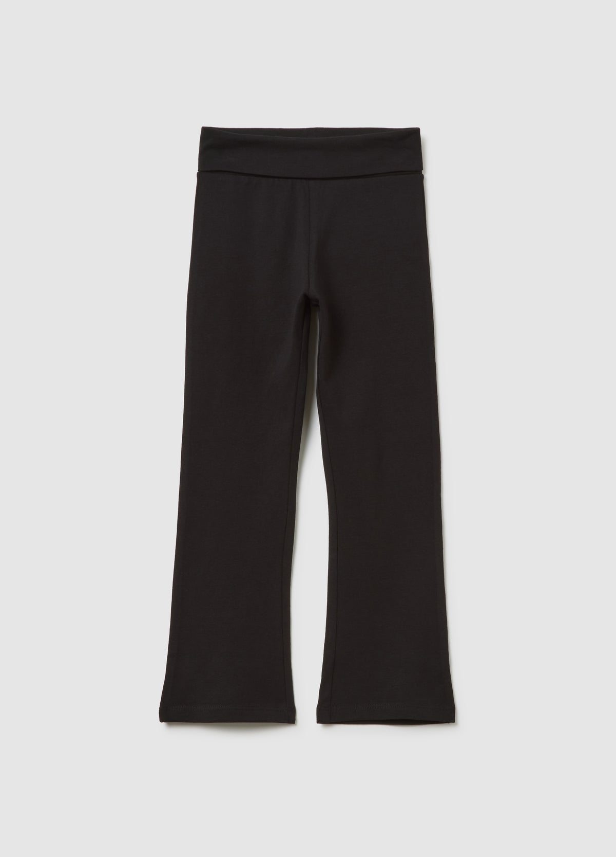 OVS Girls' Black Cotton Flare Leggings