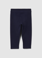 OVS Girls' Blue Stretch Cotton Leggings