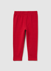 OVS Girls' Red Regular Fit Stretch Cotton Leggings