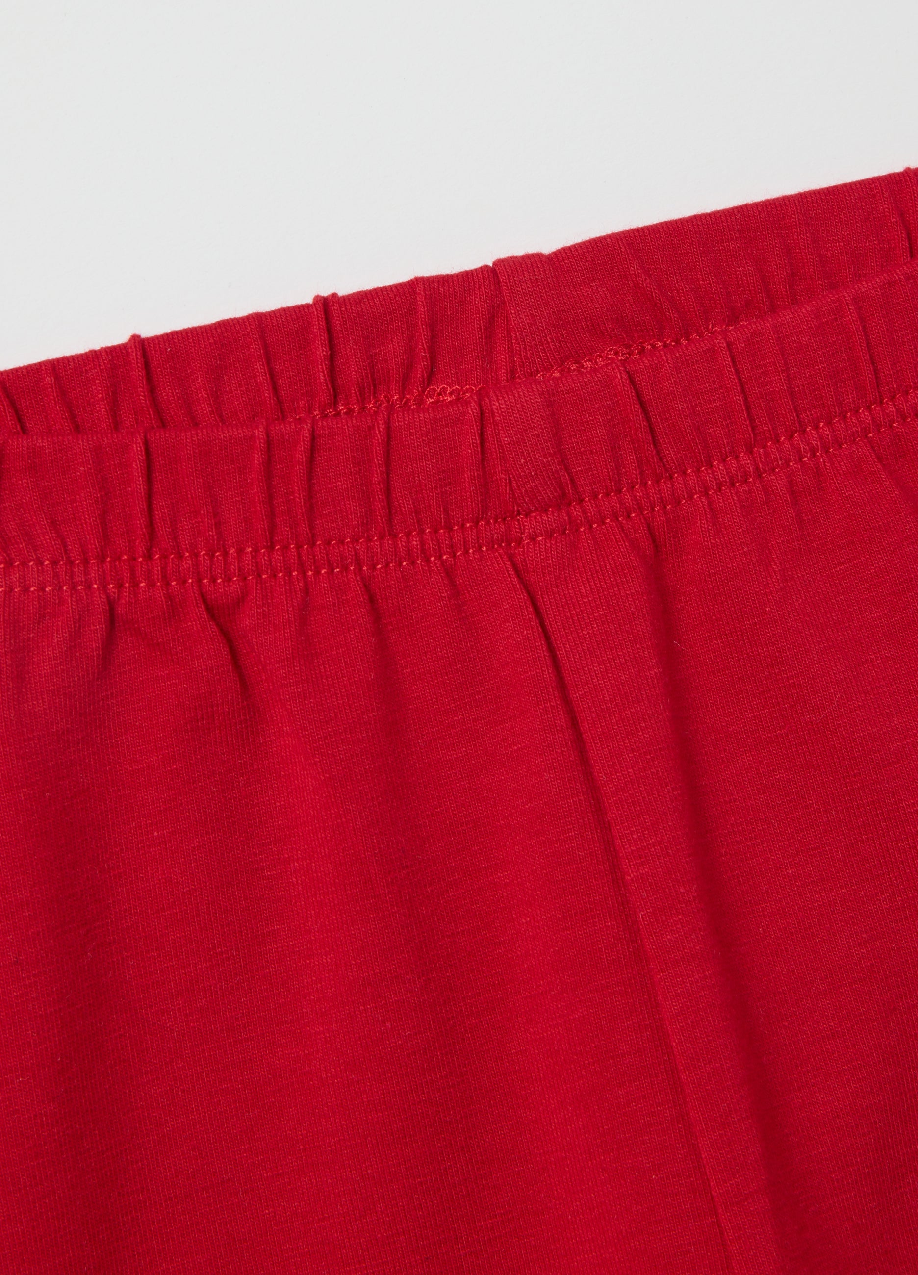OVS Girls' Red Regular Fit Stretch Cotton Leggings