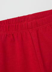 OVS Girls' Red Regular Fit Stretch Cotton Leggings